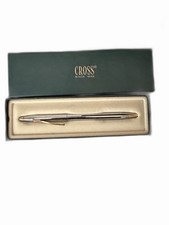 Cross Classic Century Medalist Ballpoint Pen Chrome  23K Gold Trim with Box