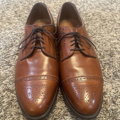 Allen Edmonds Sanford Mens 12 C Walnut Brown Cap Toe Brogue Shoes USA