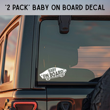 Baby On Board 2 PACK 3 Colors Vinyl Decals