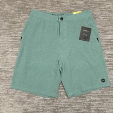 Eddie Bauer Hybrid Swim Trunk Shorts Mens 30 Green Beach Glass Quick Dry UPF 50
