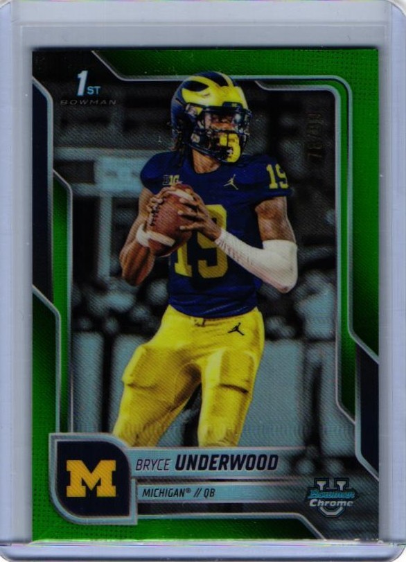 2025 Bowman Chrome U Bryce Underwood Green Refractor 1st #/99