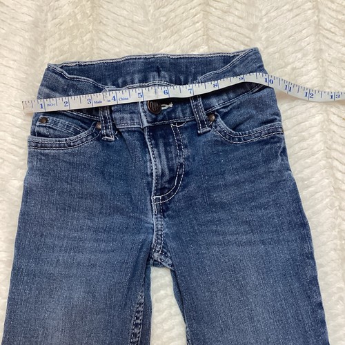 Girls Wrangler Cuff Wide Leg Western Adjustable Waist Sz 6 Slim Girls Jeans - Picture 4 of 7
