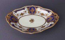 Meito-Porzellan ovale Prunkschale Handmalerei