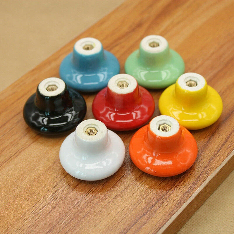 Ceramic Kitchen Cabinet Drawer Vintage Pulls Cupboard Furniture Handle Door Knob - Image 3 of 4