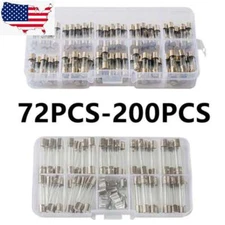 72/100x Assorted Glass Fuses 5x20mm 6x30mm Box Fuse Quick  Fast Acting Tube Kit