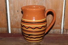 Rowe Pottery Vintage Redware "Old Salem" Creamer Jug Circa  ~ 1992