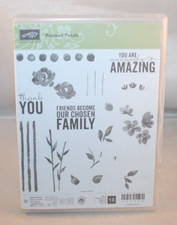 Stampin' Up Cling Stamp Set - Painted Petals - 13 Stamps - Used