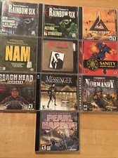 Vintage 90's 2000s Y2K Lot of 10 PC Computer Games, CD-ROM War Battle Windows 95