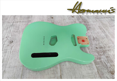 Tele Erle Body / Tele Alder Body, Finish High Gloss Surf Green, Gewicht 2,4 kg
