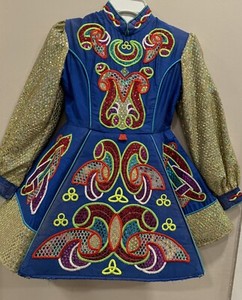Irish Dance Solo Dress - Exquisite Designed By Paul Keith Vintage Multicolored