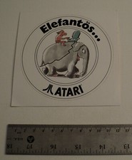 Rare 1980 Atari ST XE XL 400 800 game system promo sticker decal German Elephant