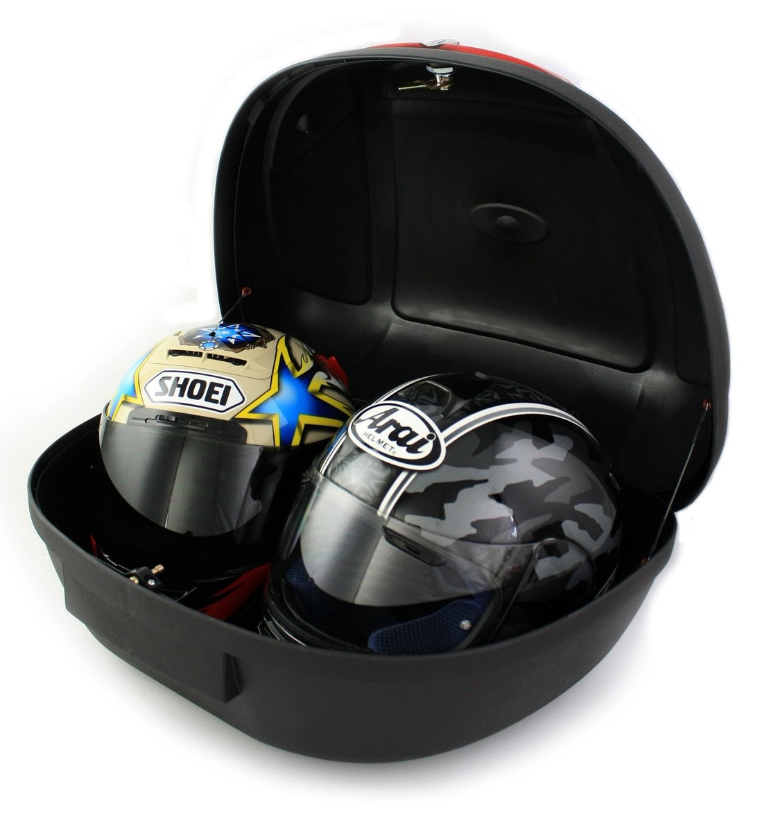 best 2 helmet universal trunk motorcycle Motorcycle Top Box Extra Large XL 52L Universal Fitting Luggage Fits 2  Helmets