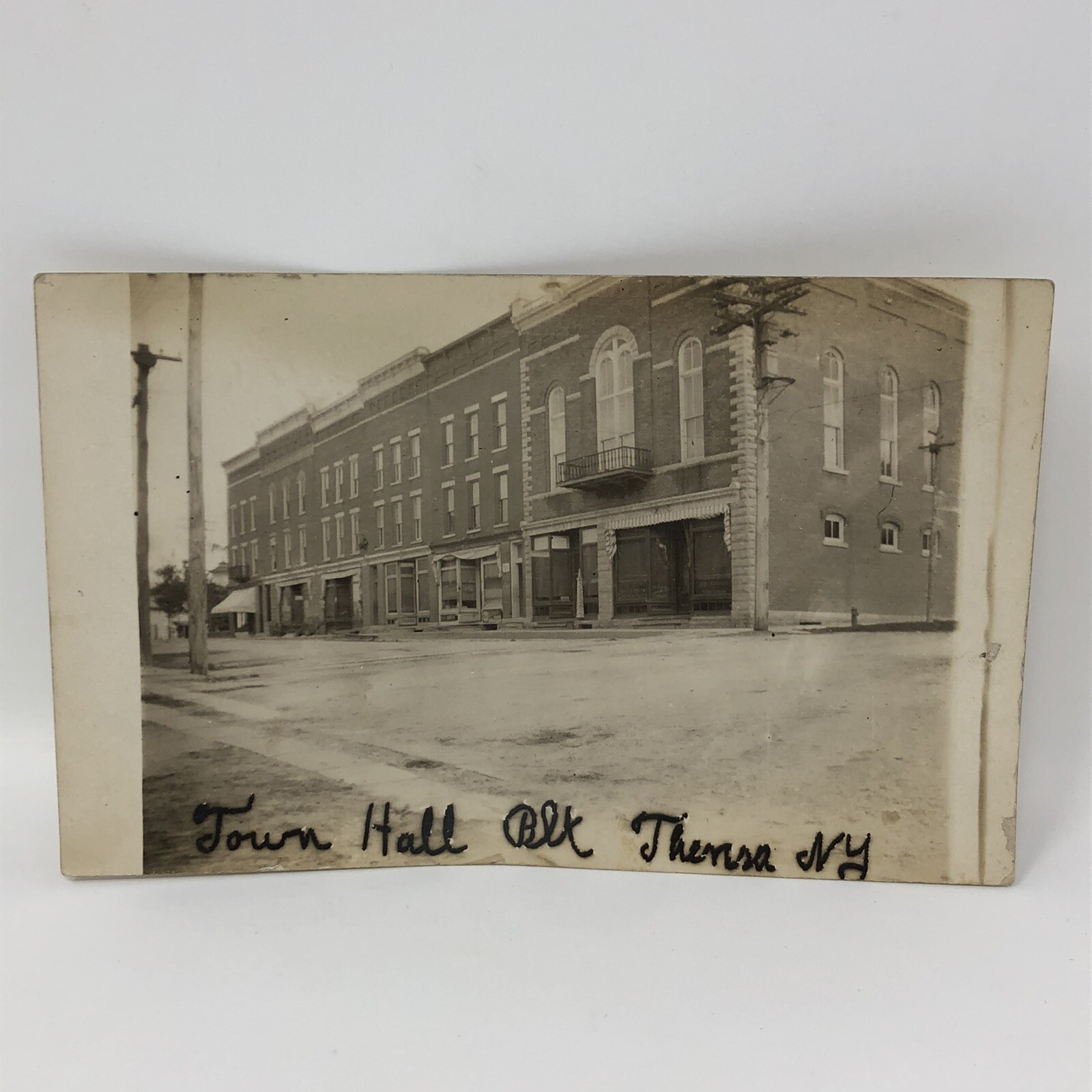 Theresa NY Town Hall Real Photo Antique Postcard eBay