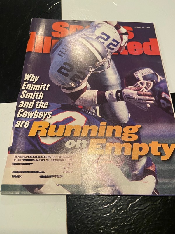 Sports Illustrated Magazine October 13, 1997 Running on Empty Emmitt Smith 