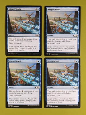 Winged Words x4 Core Set 2020 M20 4x Playset Magic the Gathering MTG 