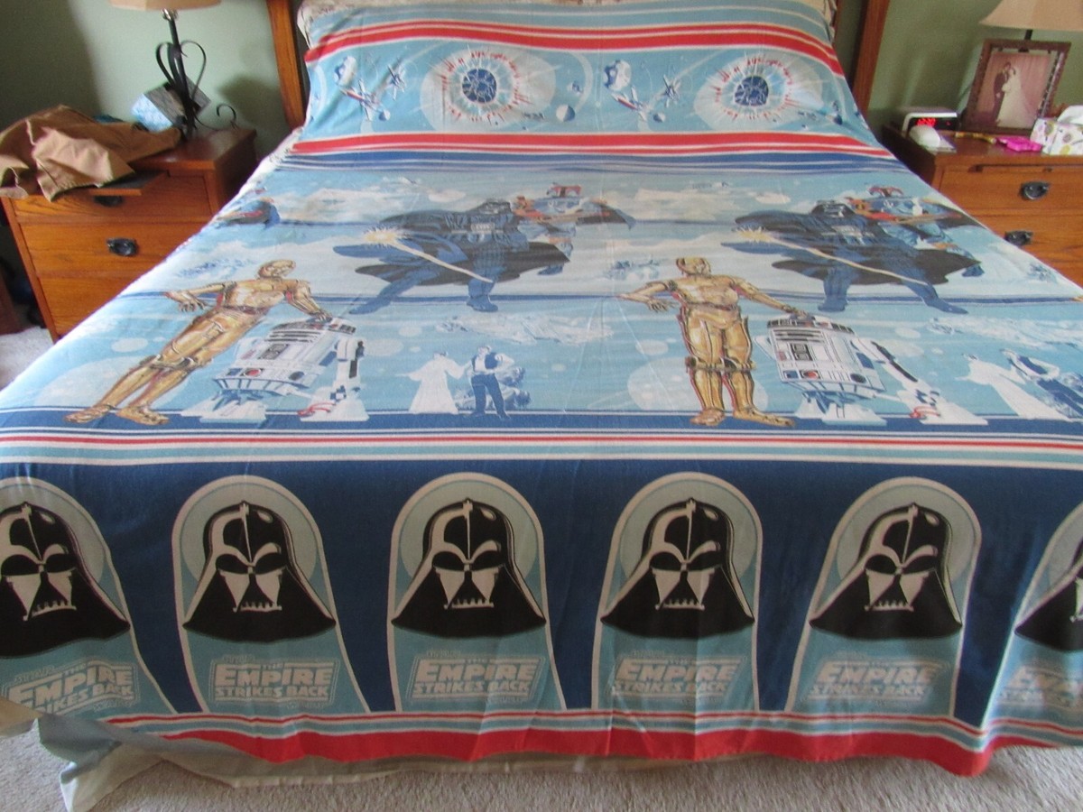 VTG 1979 BLACK FALCON STAR WARS THE EMPIRE STRIKES BACK TWIN BEDSPREAD  76