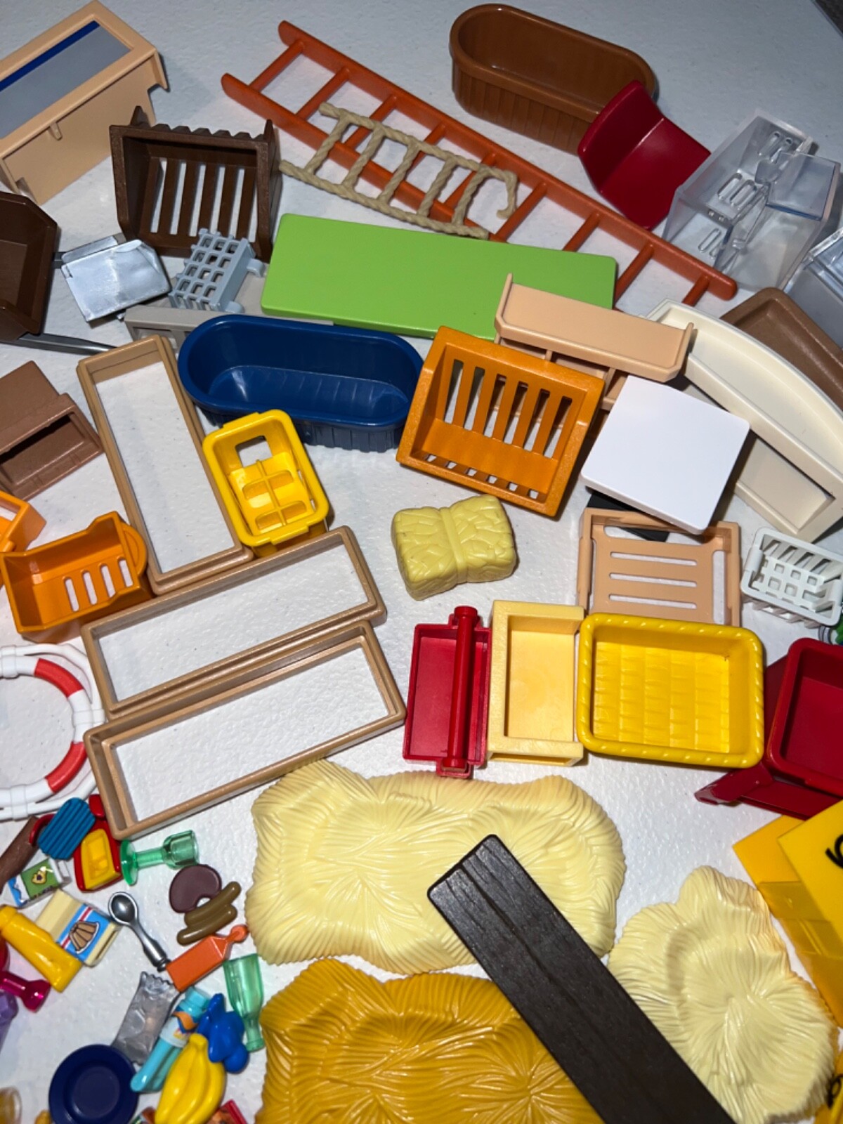 HUGE LARGE LOT Playmobil replacement parts food fence ladders