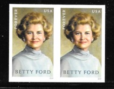 Scott #5852a IMPERFORATE (NO DIE-CUT) 2024 Betty Ford, Horizontal Pair, MNH