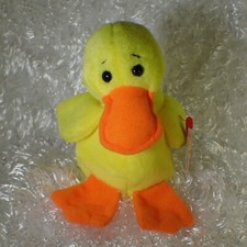 QUACKERS the Duck Beanie Baby - RARE -** ERRORS**93/94 -Retired- MWMT #155-3