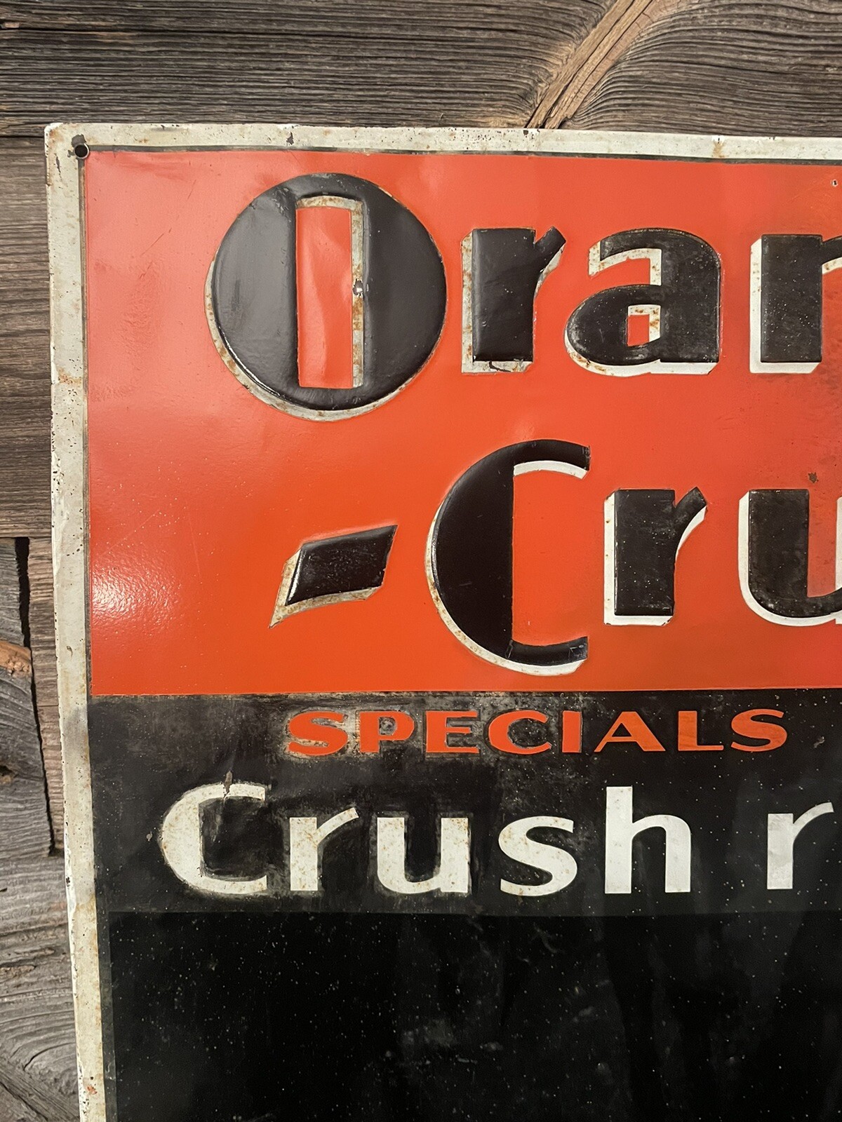 Vintage Orange Crush Sign Menu Board eBay