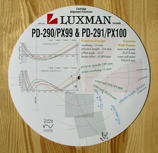 Cartridge Alignment Protractor for Luxman PD-290/291 & PX-99/100 Turntables