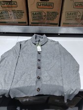 NWT Goodfellow  Co Mens Collared Button Down Cardigan Sweater Gray, Small U52