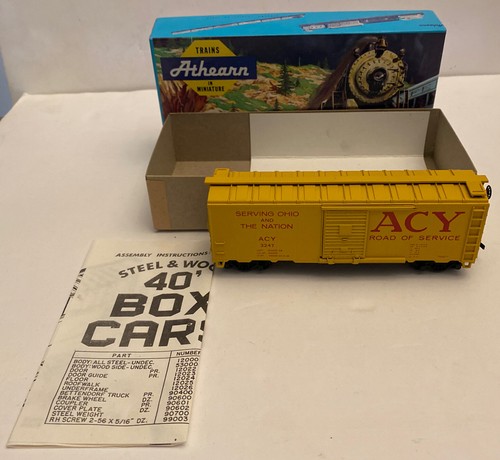 HO Athearn ACY 40' Boxcar Kit #1212. Road Number 3247 - Acopladores de nudillos KaDee | Zustand: Used