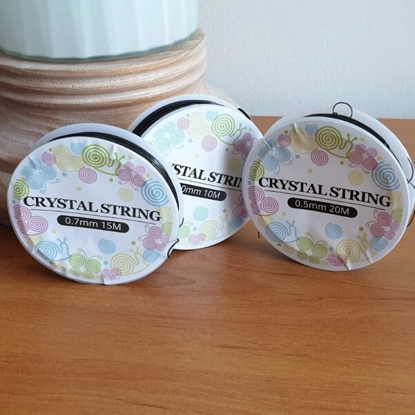 ELASTIC CLEAR & BLACK CRYSTAL STRING CORD FOR JEWELLERY 0.5mm .7mm 0.8mm &1mm W3 - Image 4 of 4
