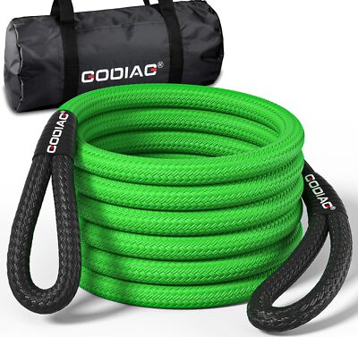 30ft Kinetic Recovery Tow Rope 46500lbs Heavy Duty Energy Rope Fit Truck Car UTV
