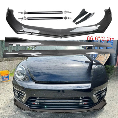 Carbon Fiber Front Bumper Lip Spoiler Side Skirt Body Kits For Vw Beetle R-line