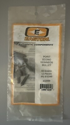 Easton Authentic Components Archery Bow Point Econo Bullet #1618 50 Grain 12 pcs