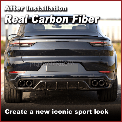 Difusor trasero de carbono alerón difusor se adapta a Porsche Cayenne 18-21 - Imagen 3 de 11