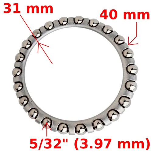 BIKE BALL BEARING CAGED HEADSET FRAME PIVOT 1 1/8" AHEAD 5/32" BEARINGS
