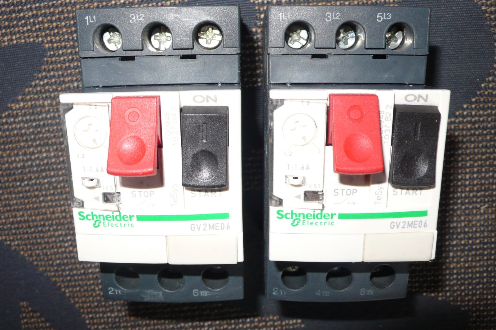 Disjoncteur moteur Schneider GV2ME06 triphasé monophasé 1 à 1,6A