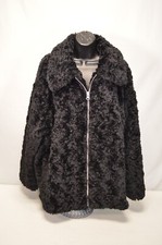 Nwt Monki Curly Faux Fur Boxy Black Jacket Size Xxl