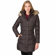 Tommy Hilfiger Maine Down Coat Brown Uk Small Rrp £230 Ln019 Ff 04