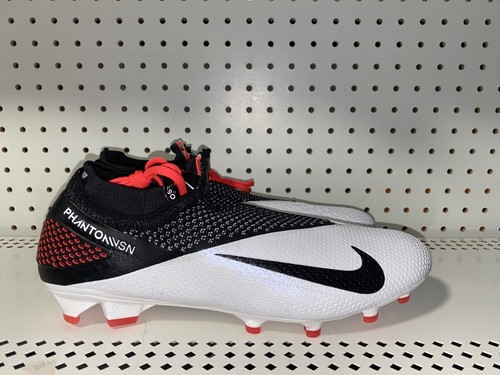 Nike Phantom Vision 2 Elite DF FG Hombre Botines De Fútbol Talla 13 Blanco  Rojo Negro | eBay