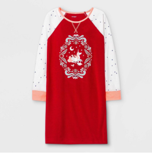Girls' Unicorn Animal Nightgown - Cat \u0026 Jack Red M