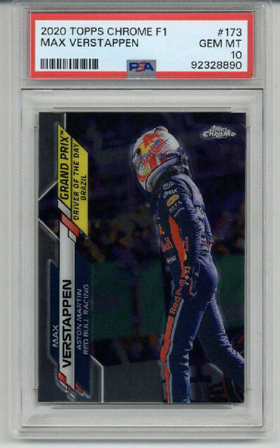 2020 TOPPS CHROME F1 #173 MAX VERSTAPPEN ROOKIE RC CARD PSA 10 LOW POP VERY RARE view 1
