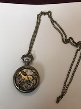 Bronze Pocket Watch 4.5 Diameter Chain Length 40Cm