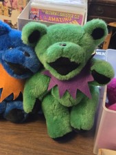 VTG Grateful Dead 12" Bear Plush Green Articulated Liquid Blue Steven Smith