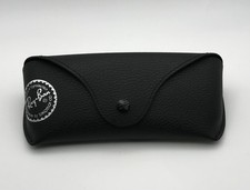 New Authentic Ray Ban Medium Black Silver Glasses Case Only