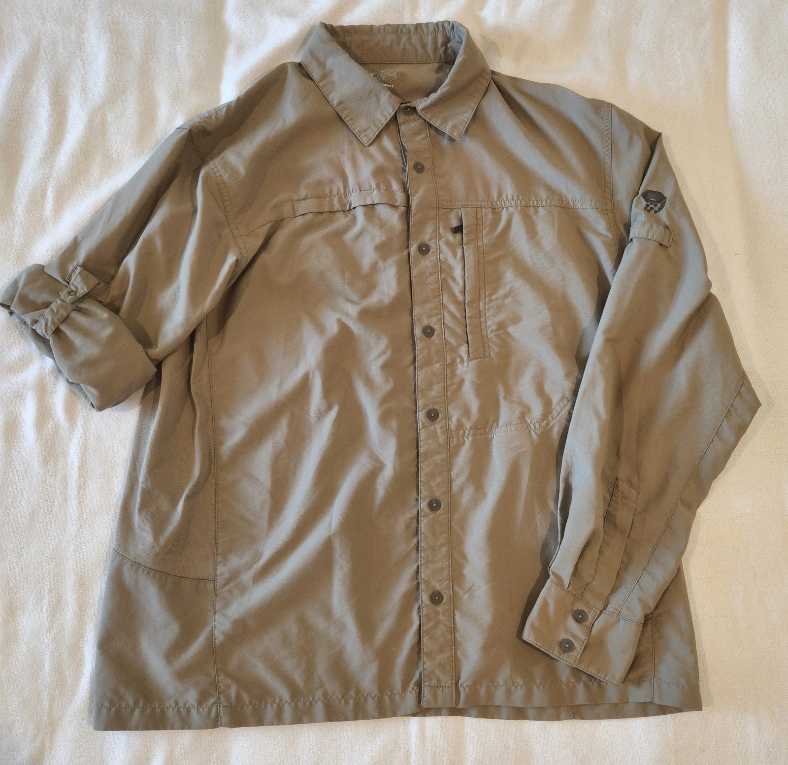 Mountain Hardwear Beige Long Slv Hiking Shirt Men's Medium Roll Sleeve Button Up
Opens in a new wind
