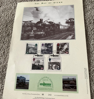 SPECIAL RAILWAY FIRST DAY COVER TRAIN RARE POSTMARK LARGE RAILWAY COVER RARE
