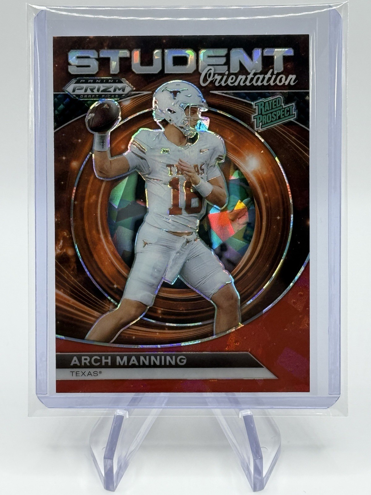2024 Draft Picks Arch Manning - Student Orientation #SO-AM Red Ice Prizm (RC)