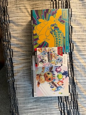 Pokémon factory sealed Ascended hero's ETB, Prismatic ETB, and Prismatic Bundle