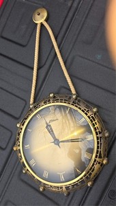 MCM Vintage Atlanta Junghans  Zodiac Wall Clock 7 Jewel Wind-Up Movement Working