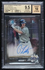 2017 Bowman Draft Black Refractor 75/75 Tristen Lutz BGS 9.5 GEM MINT Auto 8mm