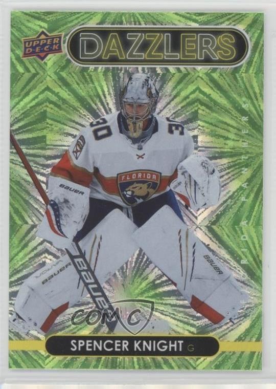 2021-22 Upper Deck Series 1 Dazzlers Green Spencer Knight #DZ-21 Rookie RC 1k90