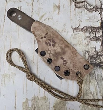 KYDEX SHEATH for ESEE IZULA II WITH MICARTA HANDLES,  T-CLIP, ESKY049